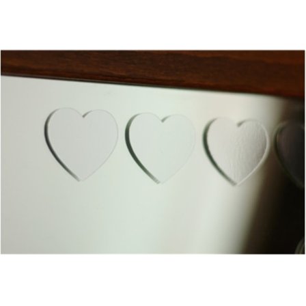 Hjärtan 5-pack Spegeldekor Självhäftande vinyl