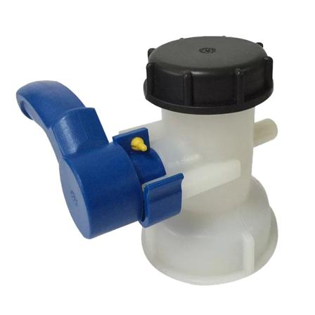 Ventil for IBC-tank 1000 liter 2quot / 62 mm Integrert plast sommerfuglventil DN40 (62 mm)