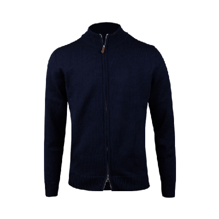 Stenströms Textured Merino Zip Cardigan Tröjor Herr Blå S