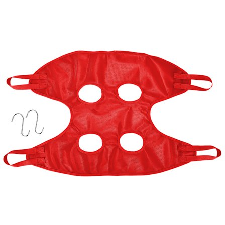 Hundepleje Hængekøje Multifunktionel Kæledyrshængekøje til Badning Vask Pleje og Negleklipning Rød L