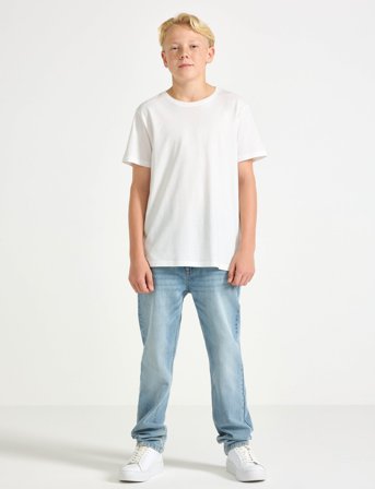 Lindex Trousers Denim Staffan Straigh - Blue - 128