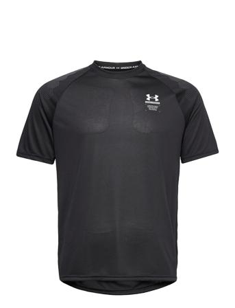 Ua Armourprint Ss T-shirts Short-sleeved Svart Under Armour