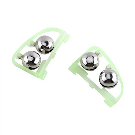 2 stk. Lysende Clip-on Fiske Bid Alarm Dobbelt Klokker Ring Fiskeudstyr Værktøj Til Natfiskeri