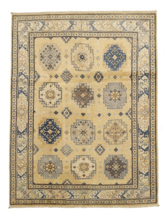 Hand Knotted Kazak Fine Rug 146X192 Orange/Brown