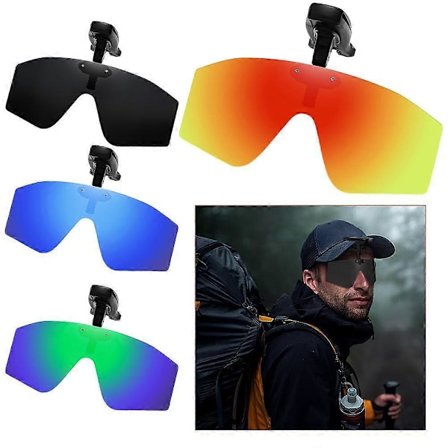 Polariserade fiskeglasögon Hattvisir Sportklämmor Keps Clip On Solglasögon Anti-UV