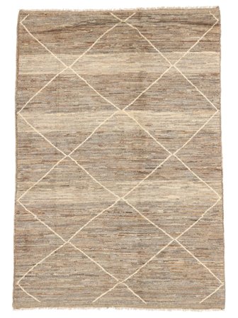 141X198 Tapis Berbère Style Moderne Orange/Marron (Laine, Afghanistan) Carpetvista