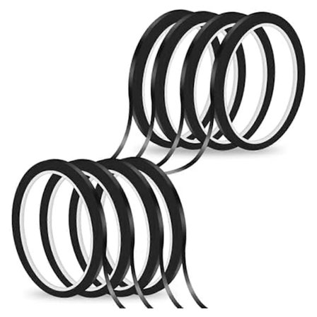 10 Rullar 1/8 Tum Whiteboardtejp Tunn Tejp för Whiteboard Självhäftande Rutnätslinjer Pinstripe