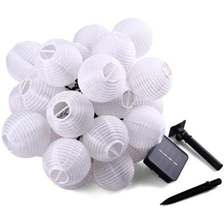 6,5 m LED-lyhtyjen jouluvalot ulkokäyttöön, 30 LED-valoa puutarhan lyhtykoristeluun