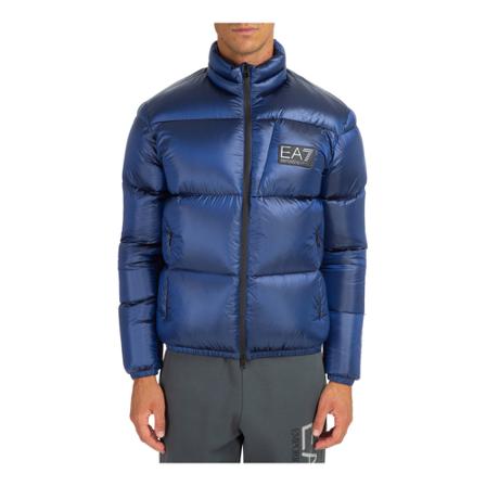 Emporio Armani Ea7, Down jacket blouson Blauw, Heren, Maat:M