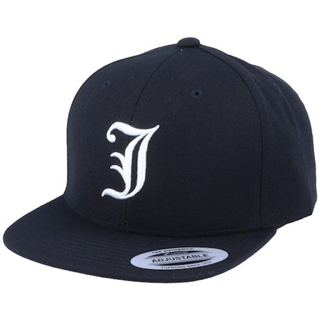 Kiddo Cap - Kids J Letter 3D Black Snapback Snapback Black Cap - @ Hatstore