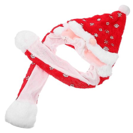 Juleplyshat 4 stk. Ørebevægende sjov hue til cosplayfester og nytårsfejringer i rød, der tilbyder varme