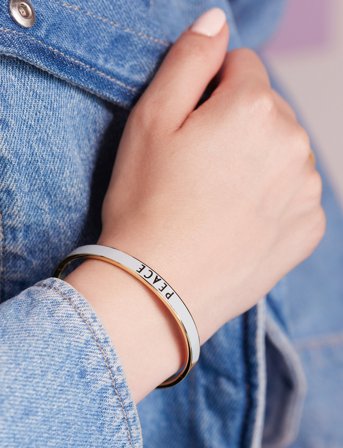 Design Letters Word Candy Bangle - Blue - ONE SIZE