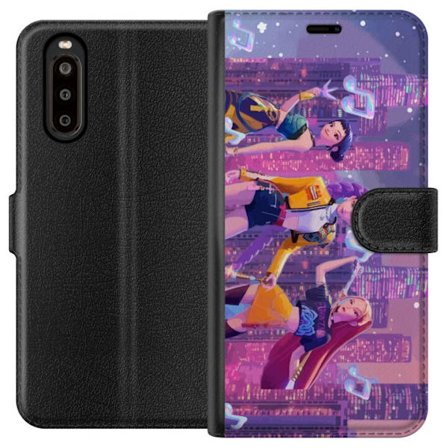 Yhteensopiva Lompakkokotelo Sony Sony Xperia 10 II Tulevaisuutta ennakoiva K-Pop Demon Hunters tyttöryhmän kuvitus neonkaupungin popkulttuuriestetii