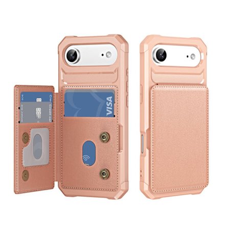 iPhone 17 Air Stötdämpande Läderlook Skal