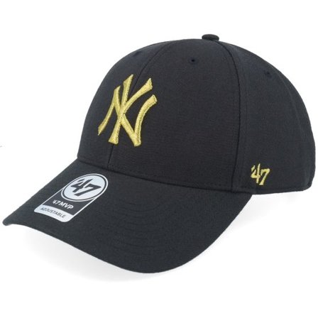47 Brand - MLB Svart adjustable Keps - New York Yankees MLB Snap 47 Mvp Cap Black/Gold Adjustable @ Hatstore