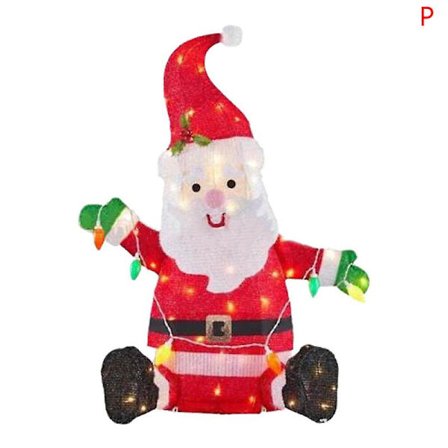 Juledekorationer Udendørs Lysende Dyr, hund, hjort, julemand udendørs