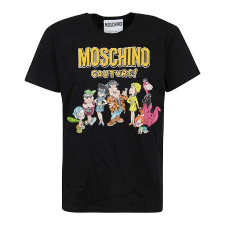 Moschino, B079860411555 T-Shirt Czarny, Mężczyzna, Rozmiar: M