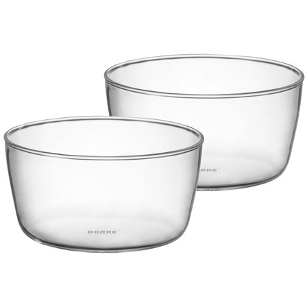 Dorre Seria serveringsskåle 2-pak - Transparent | KitchenOne