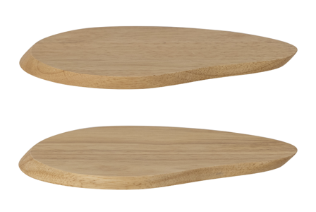 Bloomingville Trefjøler Smørebrett Gummitre 2stk 23x16cm