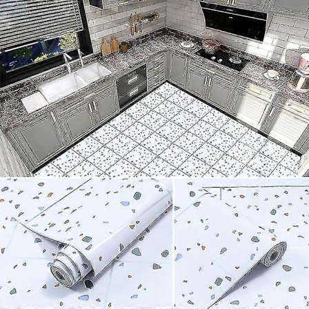 Selvklebende gulv vanntett sklisikker baderom kjøkken stue tykk og slitesterk - Perfet