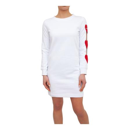 Love Moschino, Dress Biały, Kobieta, Rozmiar: L