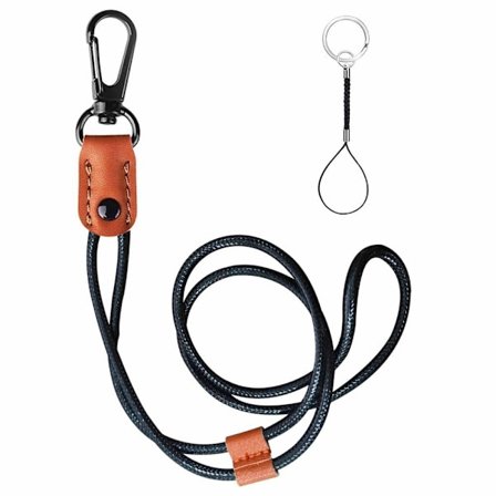 1 stk Læder Flettet Badge Lanyard BRUN