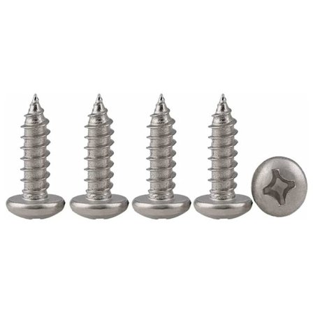 100 stk Phillips Pan Head Skruer 304 Rustfritt Stål Selvgjengende