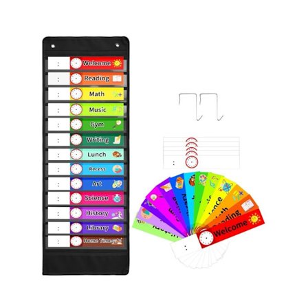 Dagligt skemaskema Schedule Board Pocket Chart