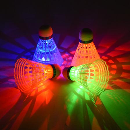 Badmintonball, 4 LED Badmintonfjærball, nylon