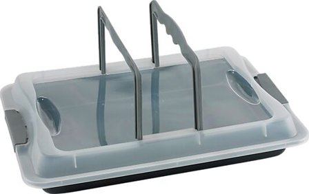 FUNKTION Langpanne med Lokk Grå 42x29cm