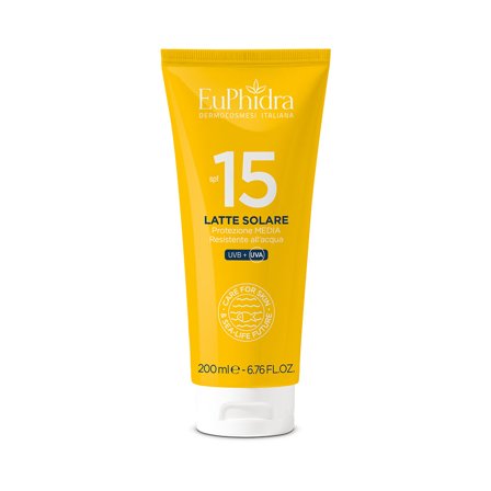 Euphidra Latte Solare SPF15 200ml - Latte solare corpo media prot.