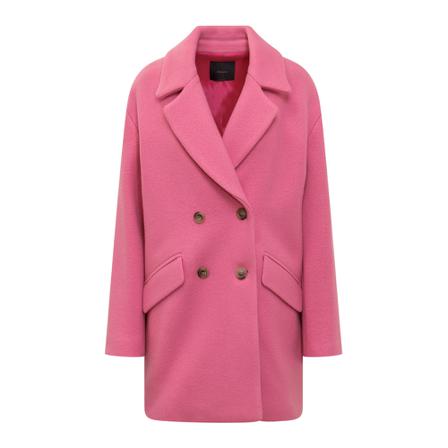Pinko Double-Breasted Coats Lilla, Dame Uldfrakker