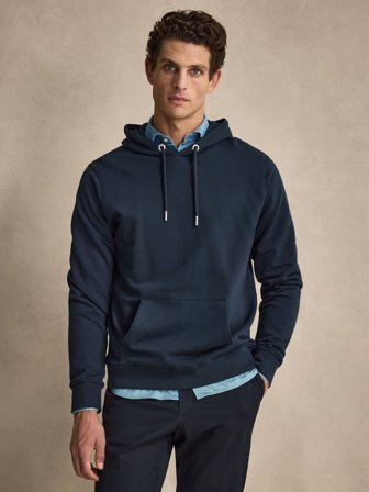 John Henric Men's Marineblauer Baumwoll Hoodie Size XS