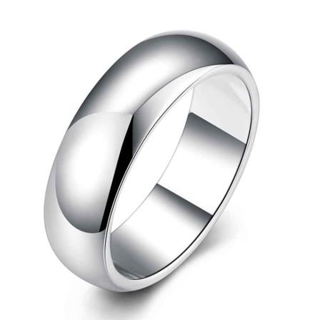 Slät Blank Silver Ring - Vacker & Stilren Design 5 Mm -stl 18,2 Silver
