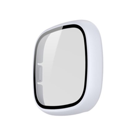För Fitbit Versa 3 / Fitbit Sense Frosted PC + Watch i case glas