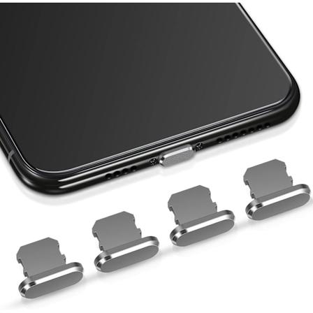 Ocean (harmaa) 4 pölypistoketta Yhteensopiva iPhone 11, 12 Pölysuoja