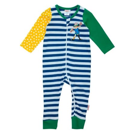 Pippi Langstrømpe - Pippi Kage pyjamas blå/grøn