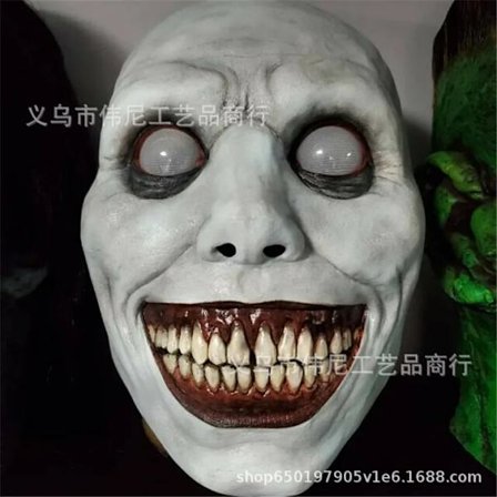 Halloween Latex Mask Skalle Mask Horror Dekoration Helhuvud Hjälm Rörlig Käke Masker Presenter Festdräkt Exorcist läskig mask