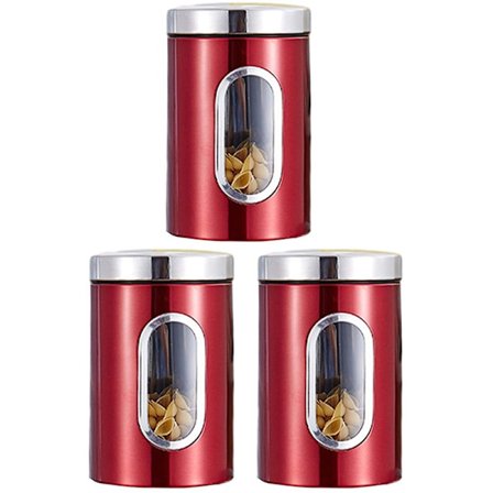 Oppbevaringsbeholdere Rustfritt Stål Te Kaffe Sukker Krukker Matlagring Kjøkkenbeholdere