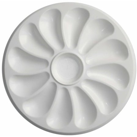 Tjänst för skaldjur Cleminson hemtextilier Paket med 2 - Plastskaldjursfat 12 Platser