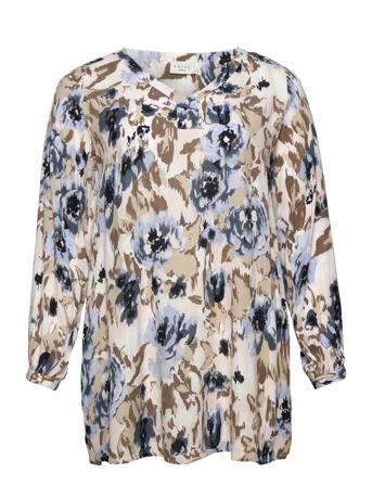 Kcsivio Ami Tunic Pitkähihainen Pusero Paita Monivärinen/Kuvioitu Kaffe Curve