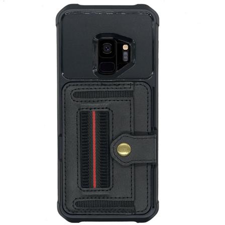 Beskyttelsesdeksel med kortholder - Samsung Galaxy S9 Svart