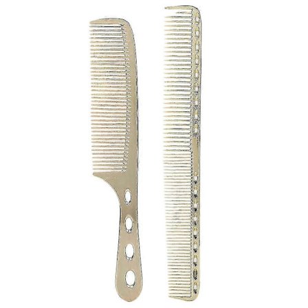 Hårkamme i rustfrit stål, salon, antistatisk stylingkam, frisørværktøj (luksusguld)