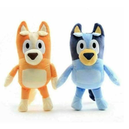 Bluey ja Bingo Koirakaverit Pehmolelu 28 cm täytetty nukke Sininen oranssi(YX)