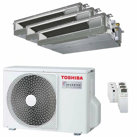 Condizionatore Toshiba Canalizzabile U2 trial split 9000+9000+9000 BTU inverter A+++ unità esterna 5.2 kW