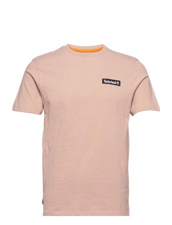 Ss Woven Badge Tee Pink Timberland