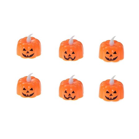 Ljus Flamlös Ljus för Belysning 12st Orange LED Halloween Pumpalampor (FMY)