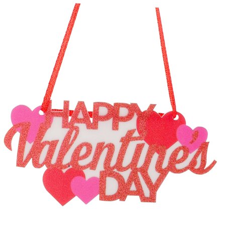 Alla hjärtans dag-hänge med hjärtformad skylt - Alla hjärtans dag-skylt - Glad alla hjärtans dag-dörrskylt - Bröllopshängande skylt - Alla hjärtans 