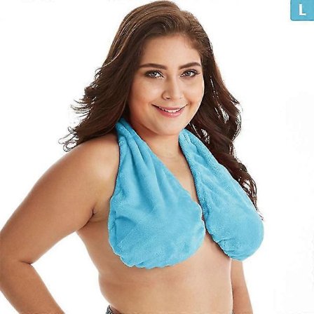 Handduks-BH Badhandduk Hängande Nacke Omlindad BH Stor Byst Hängande Nackhandduks-BH