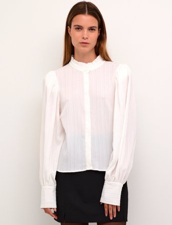 Karen By Simonsen Frostykb Frill Shirt - White - 32